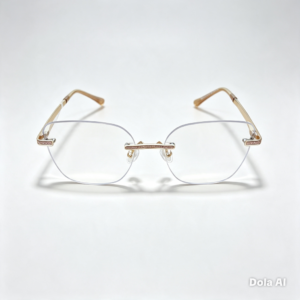 Armação Balgrif Gatinho Rosé Gold com Gliter